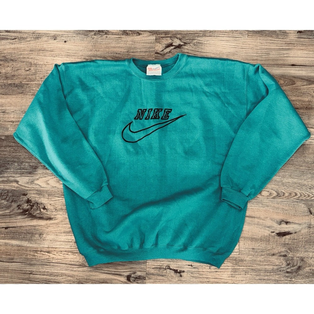Dead StockVintage 90's Nike Embroidered Swoosh Crewneck Sweatshirt Cozy Adult XL
